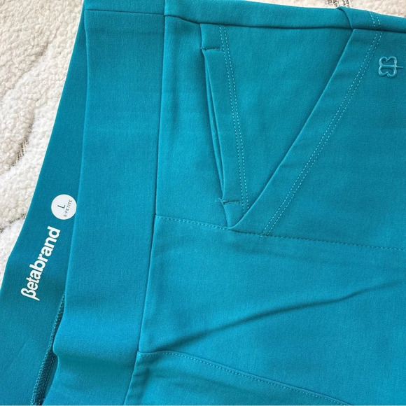 Betabrand Skinny Leg Journey Pant Ocean Sz L Short Petite - Picture 6 of 6